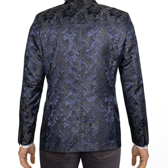 Tallia Men's Navy Jacquard Dinner Jacket - Picture 2 of 2